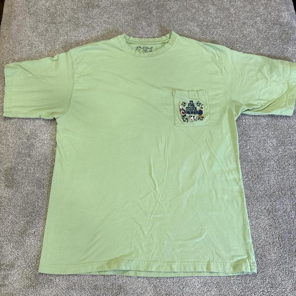 Big Dogs Green T-Shirt 2X It's Five O'Clock Somewhere Funny Tee